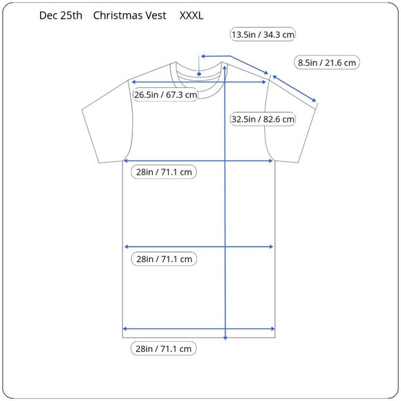 Dec 25th Gingerbread Santa Christmas Tree Candy Cane Vest Graphic XXXL T-Shirt - Picture 2 of 8